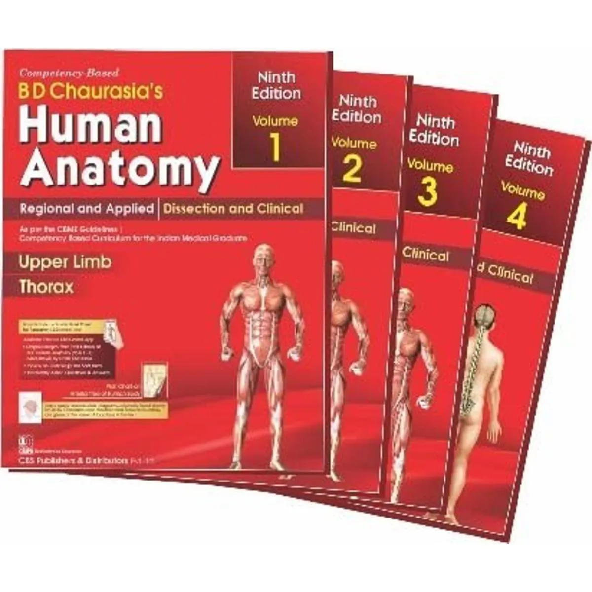 21429c4c748943e3e49e6dc0d8d04983 BD Chaurasia's Human Anatomy Volume 1-4 (Color) - Image 1